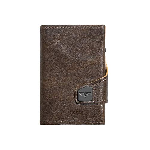 Tru Virtu Wallet Click & Slide Kartenetui Mossgreen Leder RFID
