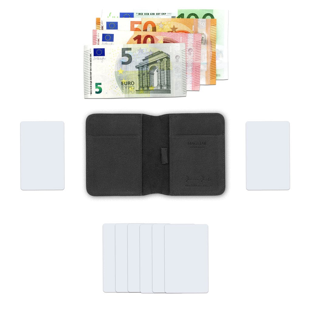 Jaimie Jacobs Magstar Geldbeutel Leder Schwarz Magnet RFID