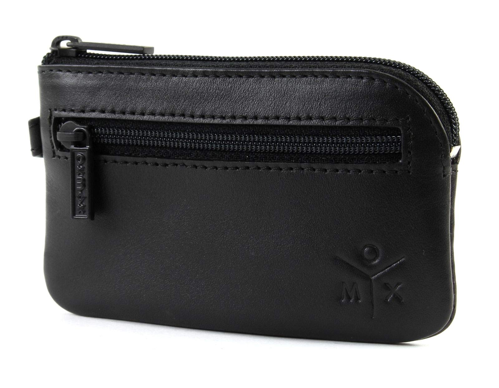 oxmox Leather Keyholder Schlüsselmäppchen Ox Embossed Black Leder