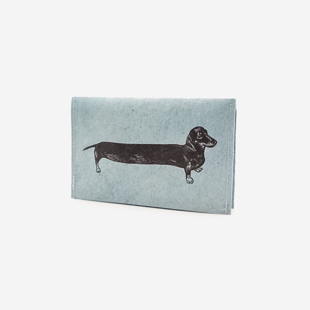 Paprcuts RFID Kartenhalter Sausage Dog Kartenetui hellblau vegan