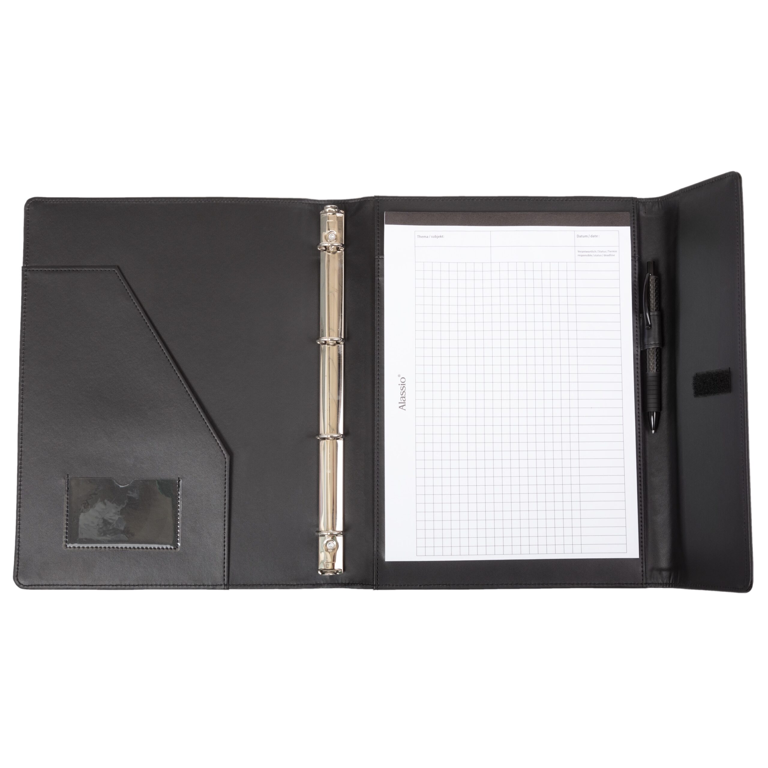 Alumaxx Salvo Ringbuchmappe A4 Kunstleder schwarz