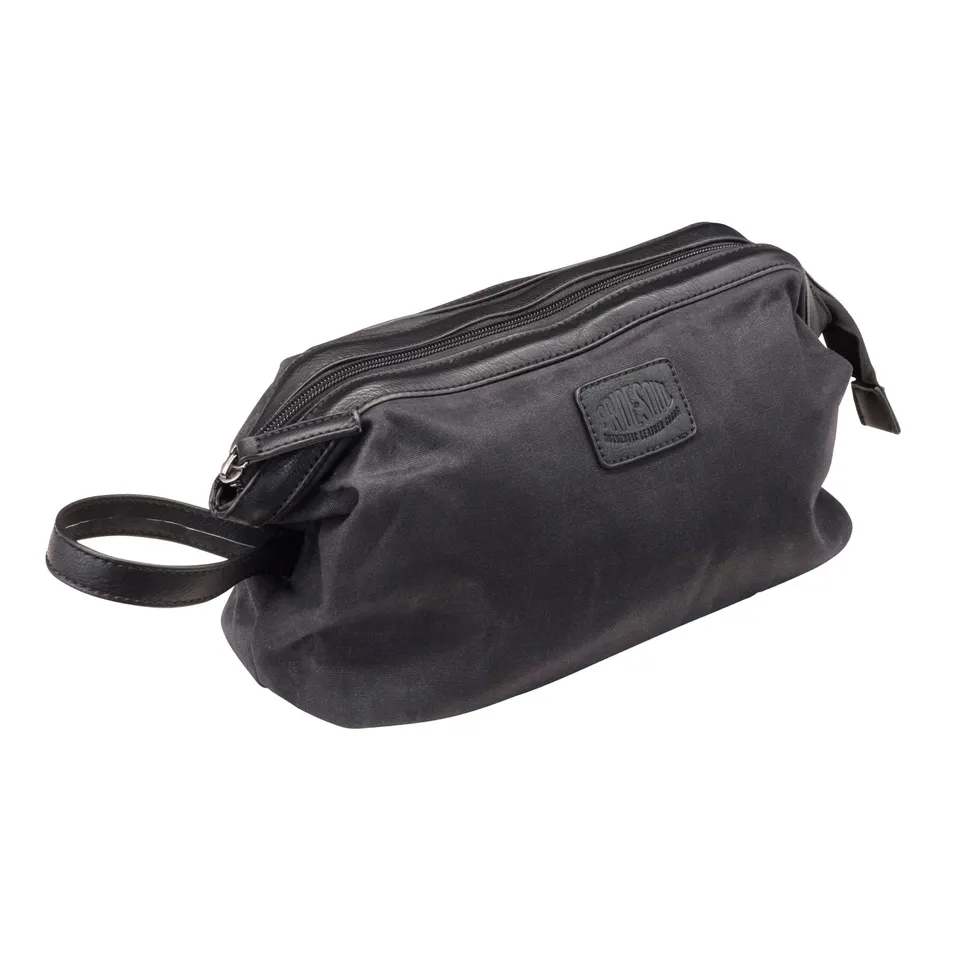 Alumaxx Kosmetiktasche DEEDS Kulturbeutel schwarz Canvas 28cm