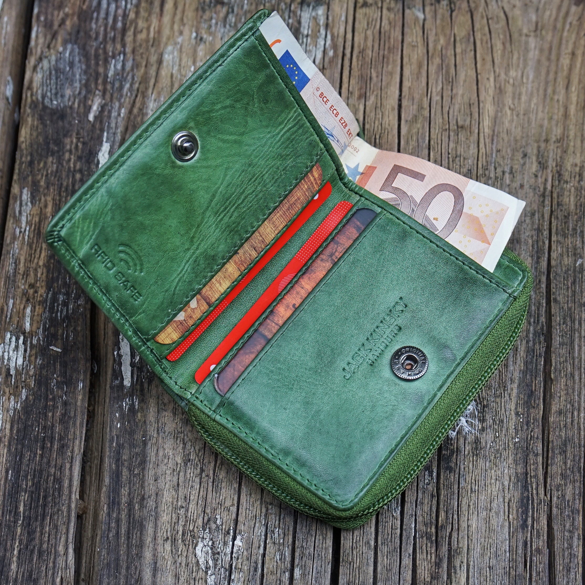 Jack Kinsky Nelson 110 Geldbörse Cognac RFID Leder
