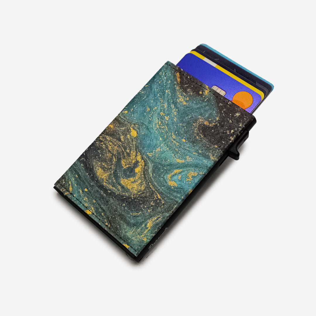 Paprcuts RFID Alu Kartenetui Saphire Marble Portemonnaie RFID-Schutz