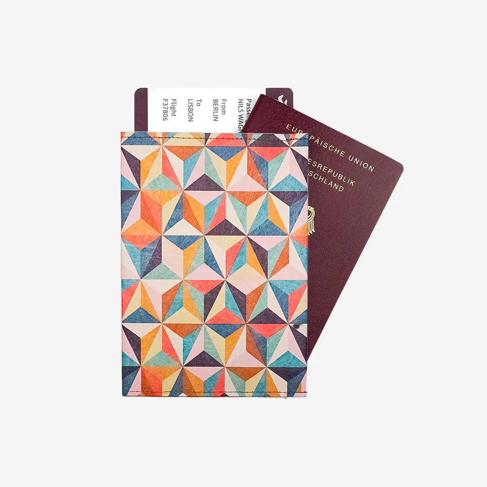 Paprcuts RFID Reisepasscover Reisepasshülle Abstract Retro Tyvek