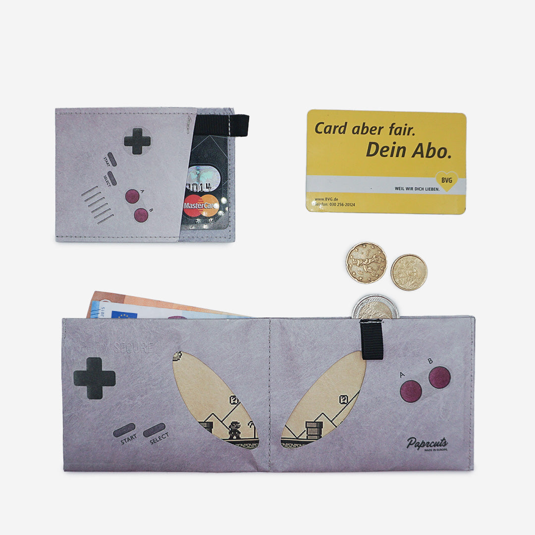 Paprcuts RFID PRO Wallet Game Boy Portemonnaie grau RFID