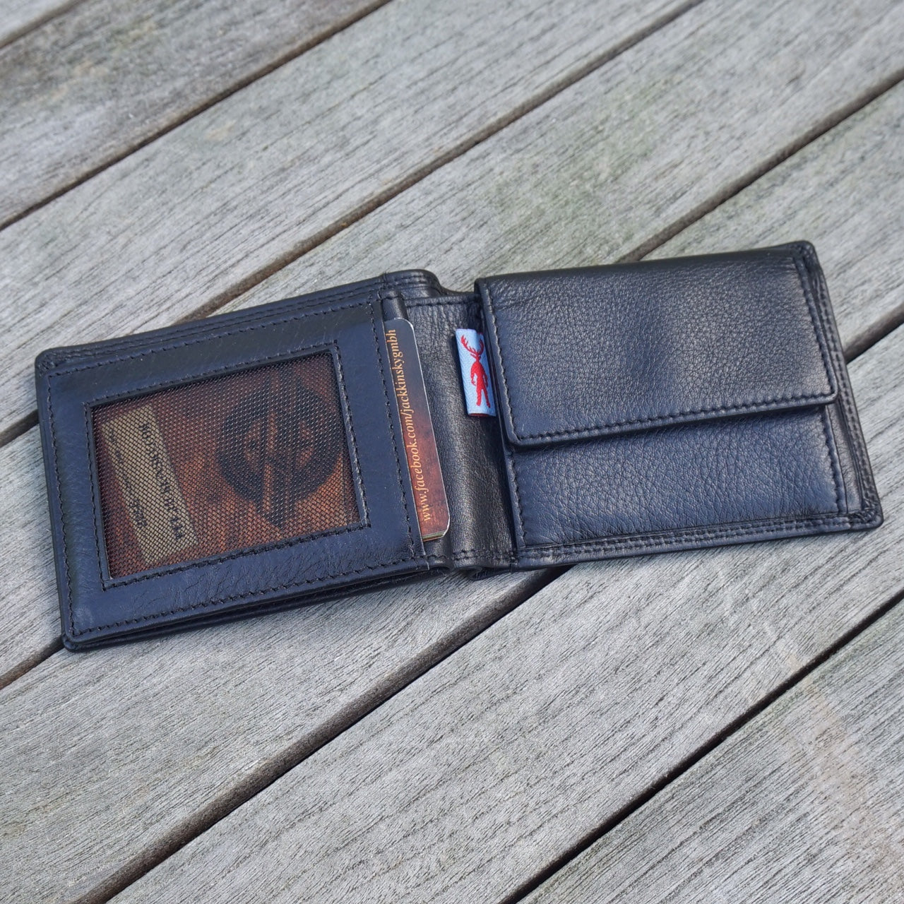 Jack Kinsky Hamburg 104 Mini-Börse Schwarz Nappa