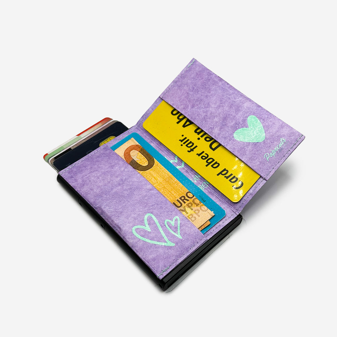 Paprcuts RFID Alu Kartenetui Liebe & So Reisepasshülle lila RFID