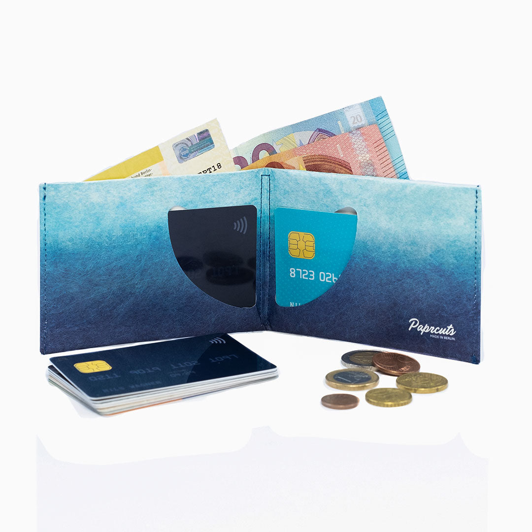 Paprcuts RFID Wallet Blue Lagoon Portemonnaie Tyvek blau