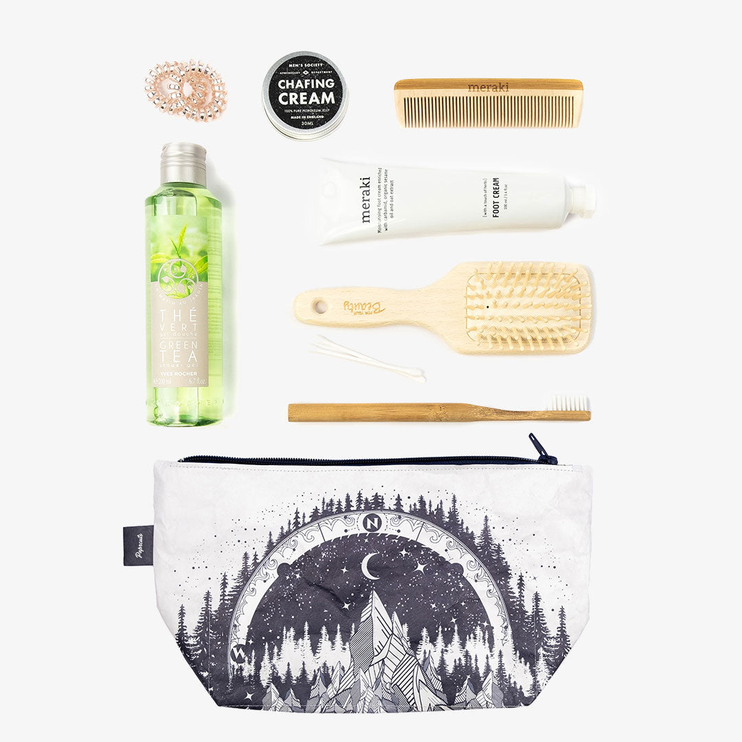 Paprcuts Kulturbeutel Midnight Forest Waschtasche schwarz 28cm