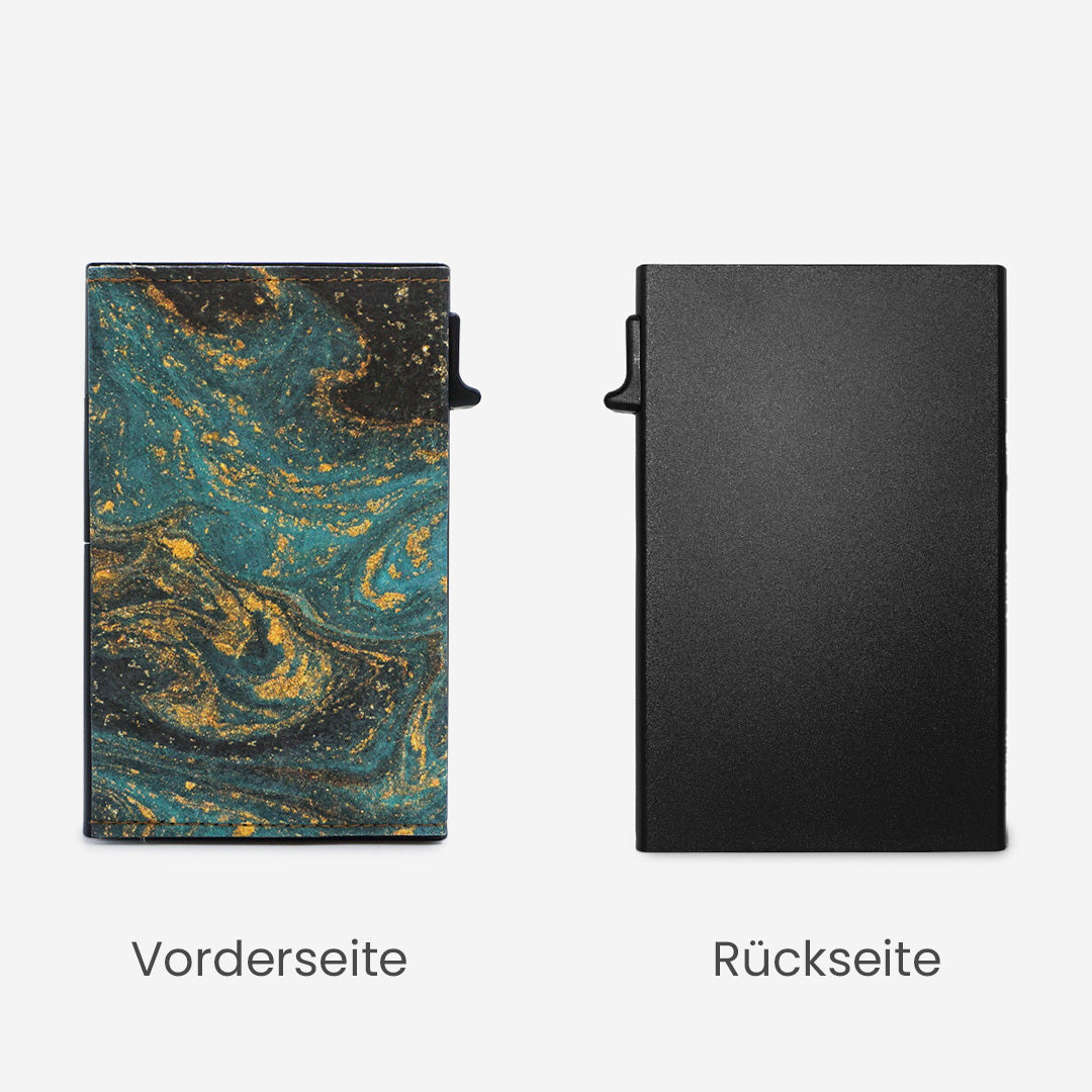 Paprcuts RFID Alu Kartenetui Saphire Marble Portemonnaie RFID-Schutz