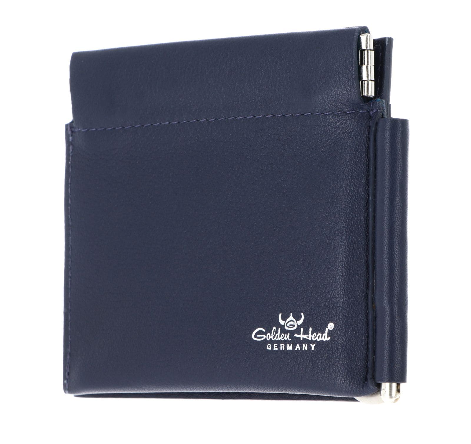 Golden Head Capri 1960 Geldklammer Blau Leder