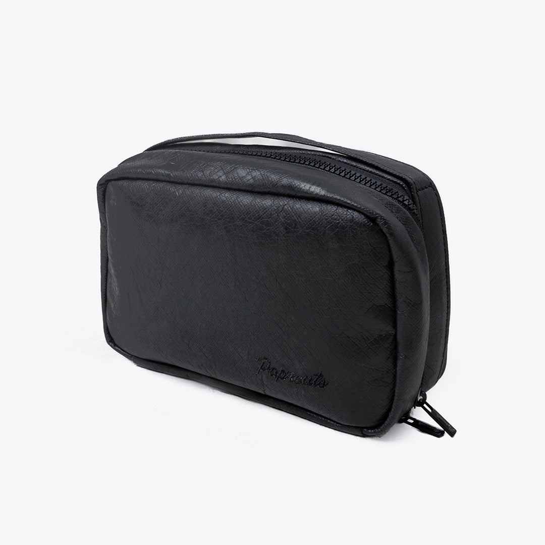 Paprcuts Oslo Organizer Just Black Tyvek Kulturbeutel 24 cm