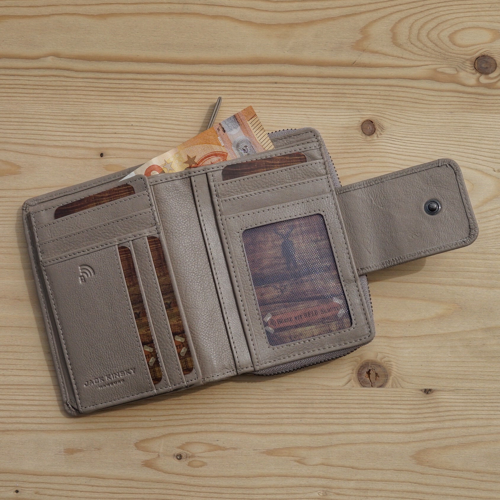 Jack Kinsky Livorno 511 Damengeldbörse Schwarz 17 Karten