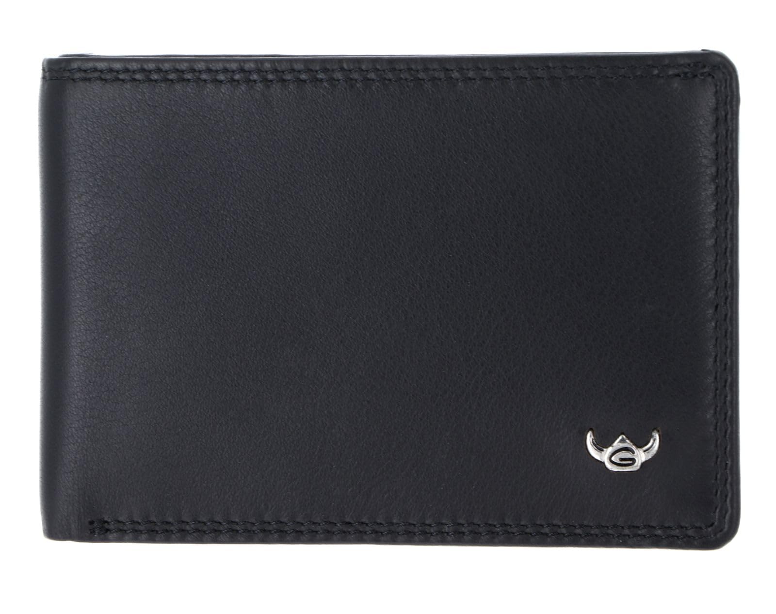 Golden Head Polo 1193 Mini Geldbörse Schwarz Rindsleder Münzfach
