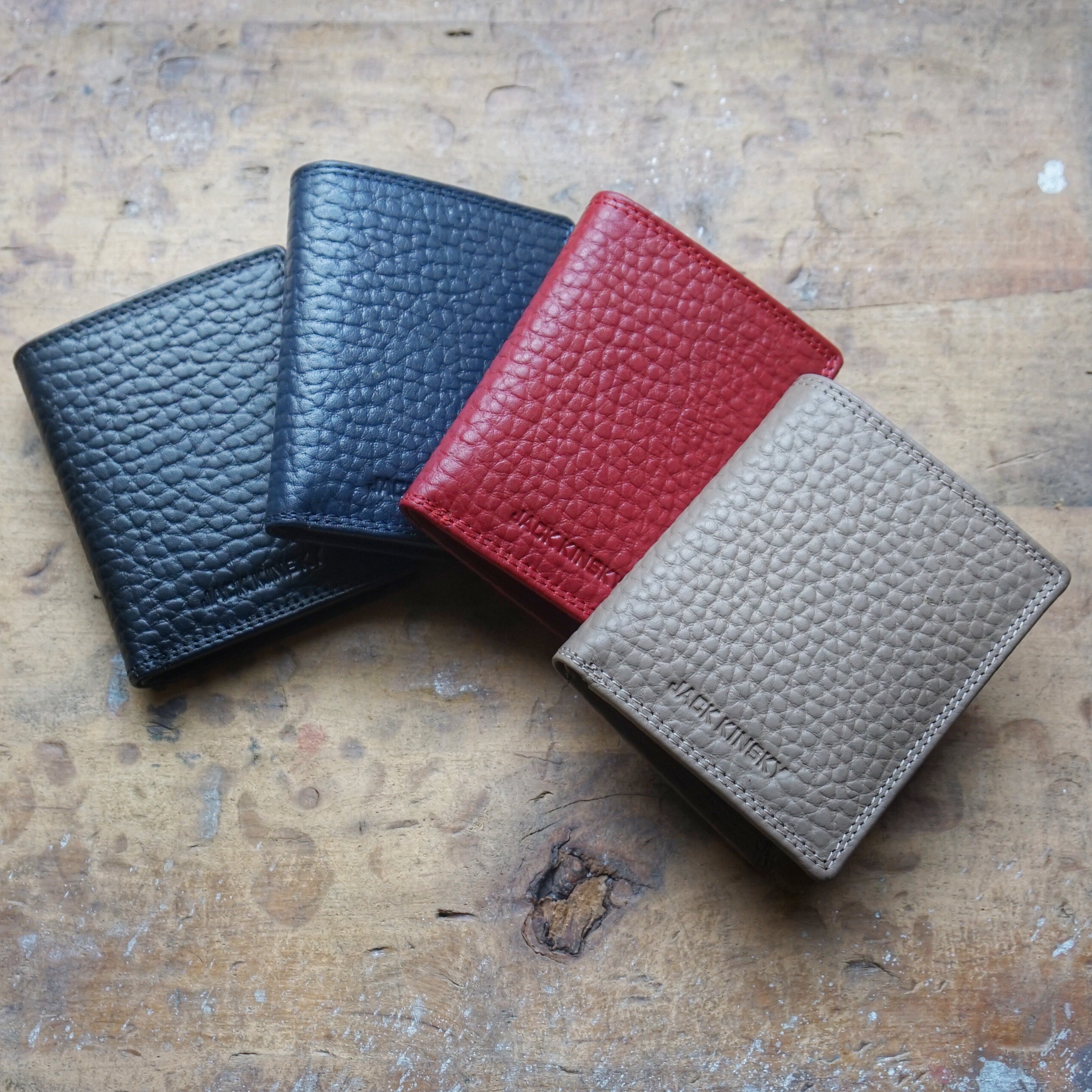 Jack Kinsky Albany 105 Geldbörse Rot Rindleder RFID
