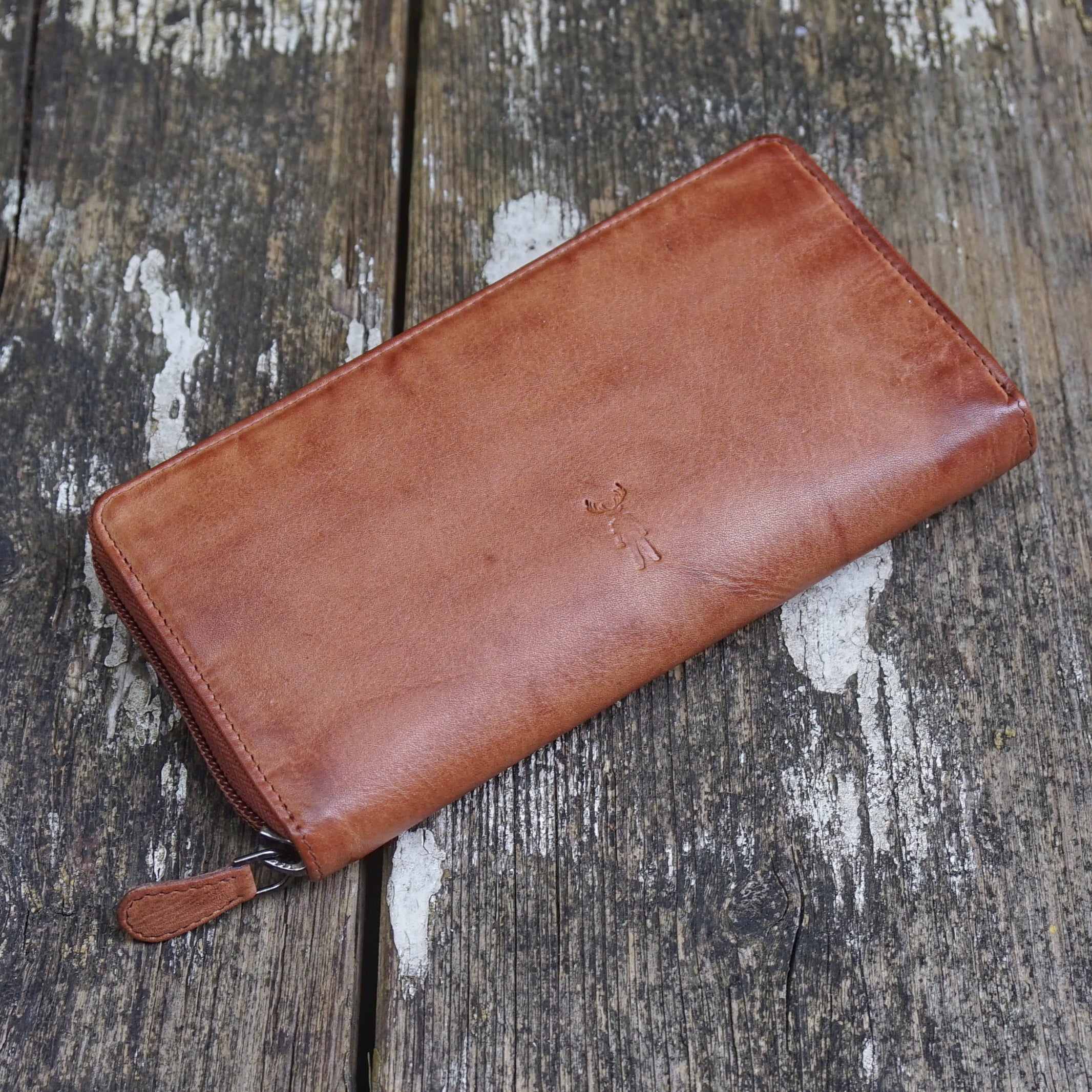 Jack Kinsky Nelson 1018 Langbörse Cognac mit RFID