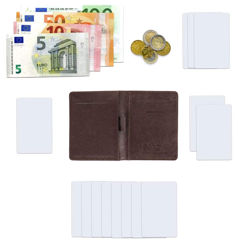 Jaimie Jacobs Slimstar Limited Geldbörse Saffiano Brown RFID