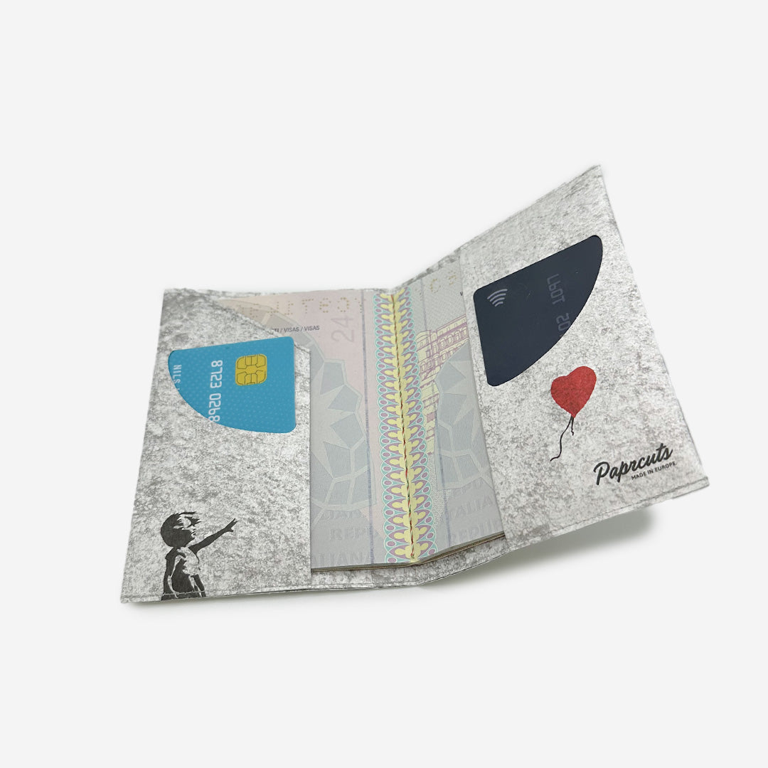 Paprcuts Balloon Girl RFID Reisepasshülle Tyvek vegan