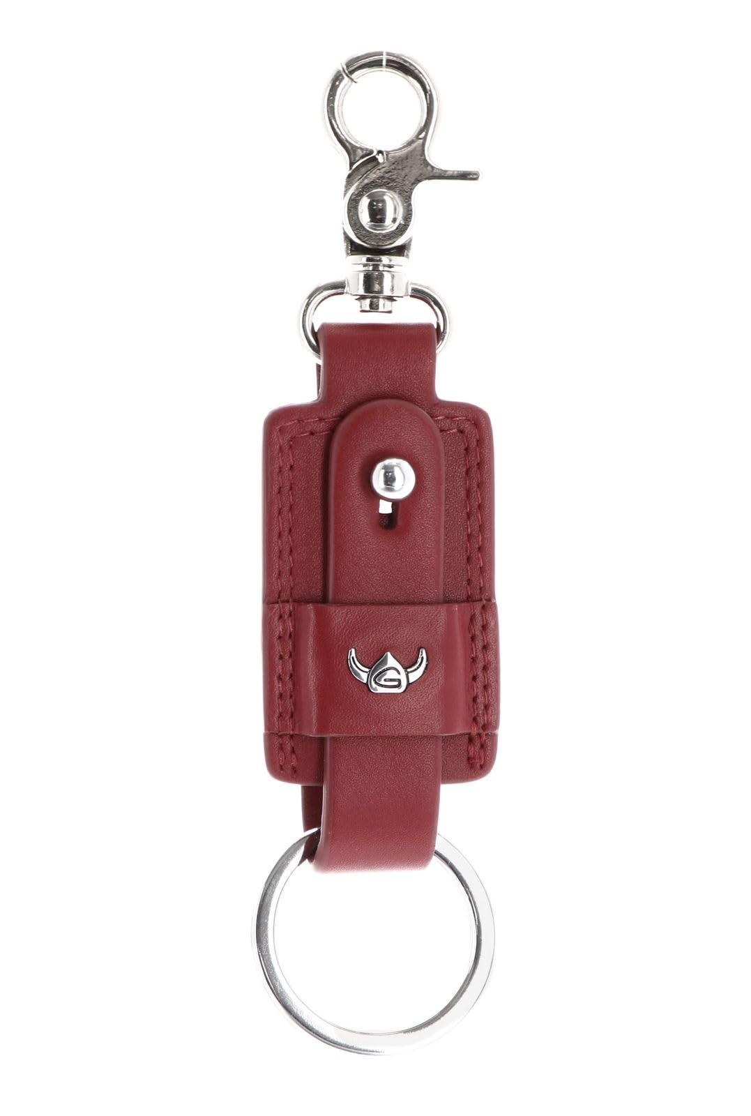 Golden Head Polo 5156 Schlüsselanhänger Schwarz Rindsleder Karabiner