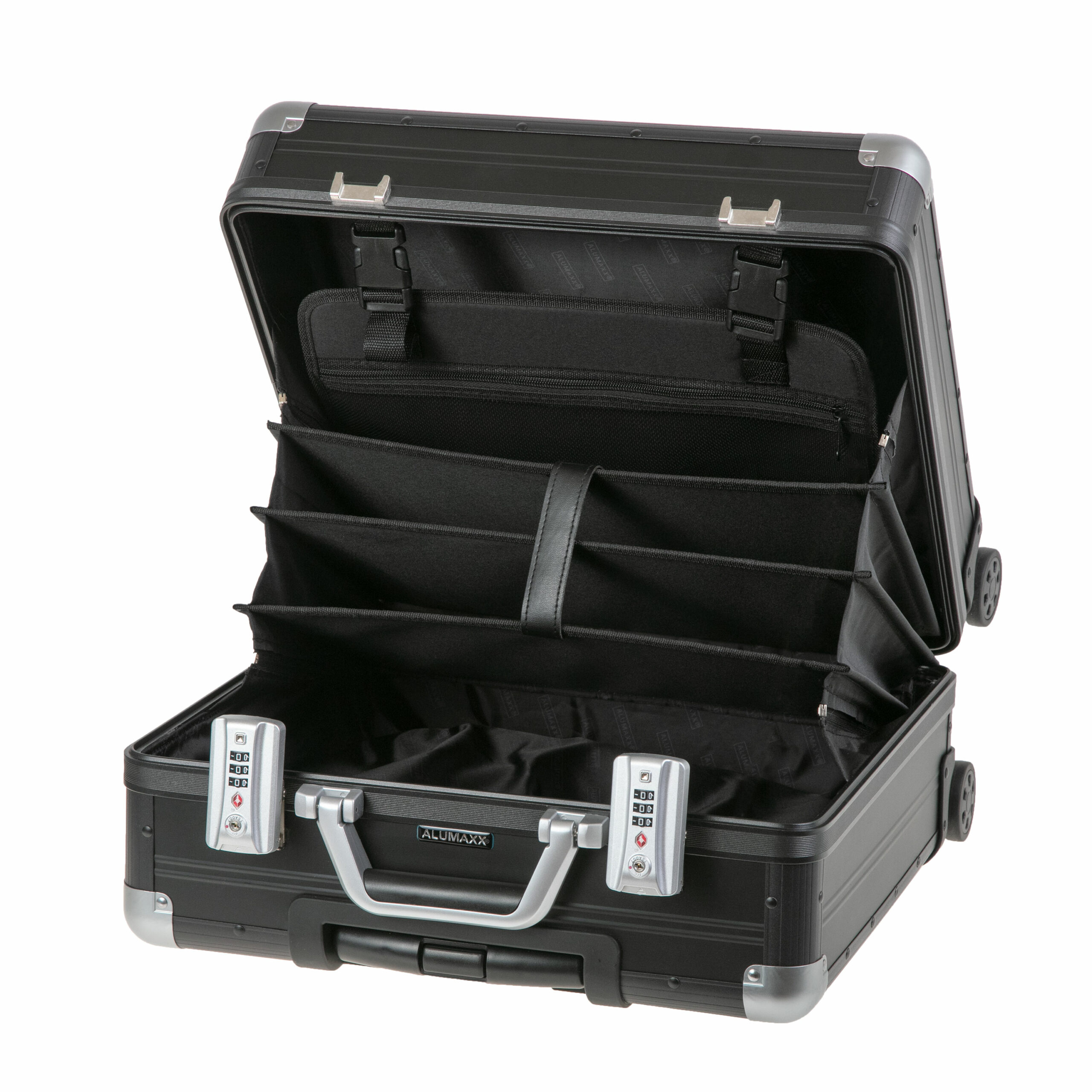 Alumaxx Gemini Business Trolley Aluminium Schwarz Matt TSA