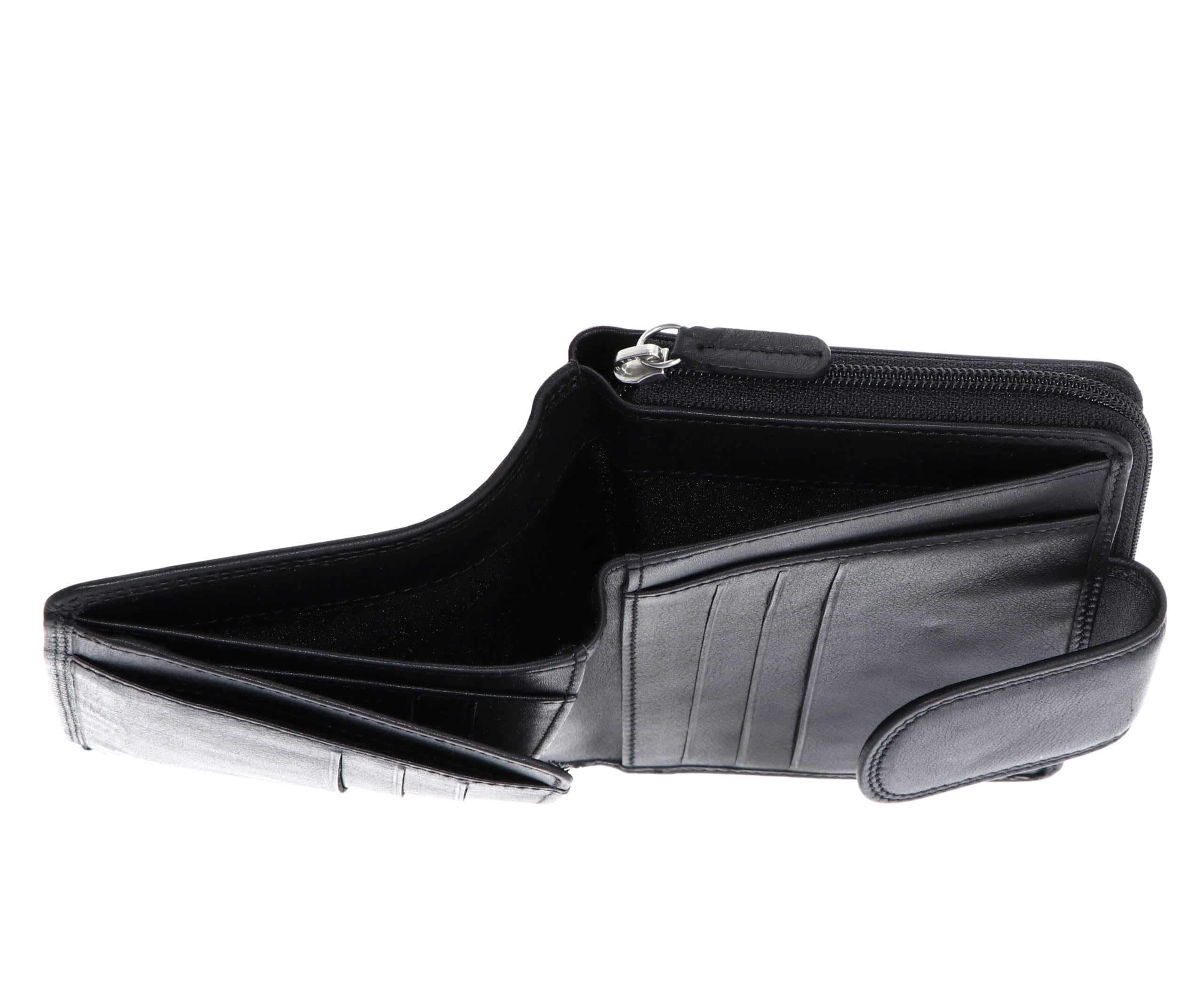 Golden Head Polo 3331 Geldbörse Schwarz RFID Rindsleder Zipper
