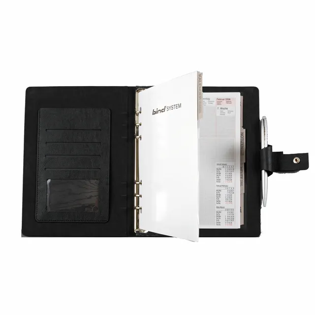 Alumaxx Notizbuch A5 Ringmechanik schwarz liniert 80 Blatt