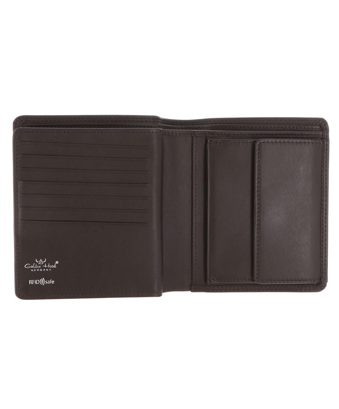 Golden Head Polo 1231 Geldbörse Leder Dunkelbraun RFID 21 Karten