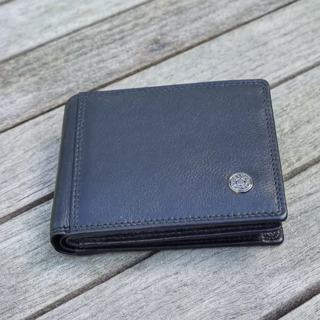 Jack Kinsky Hamburg 104 Mini-Börse Schwarz Nappa