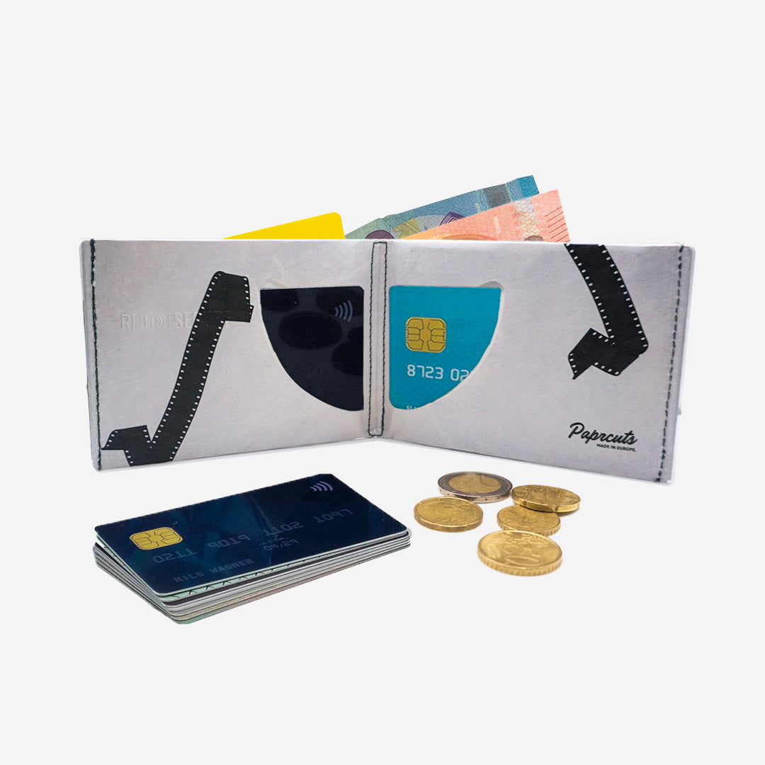 Paprcuts RFID Wallet Kamera Grau Tyvek Portemonnaie