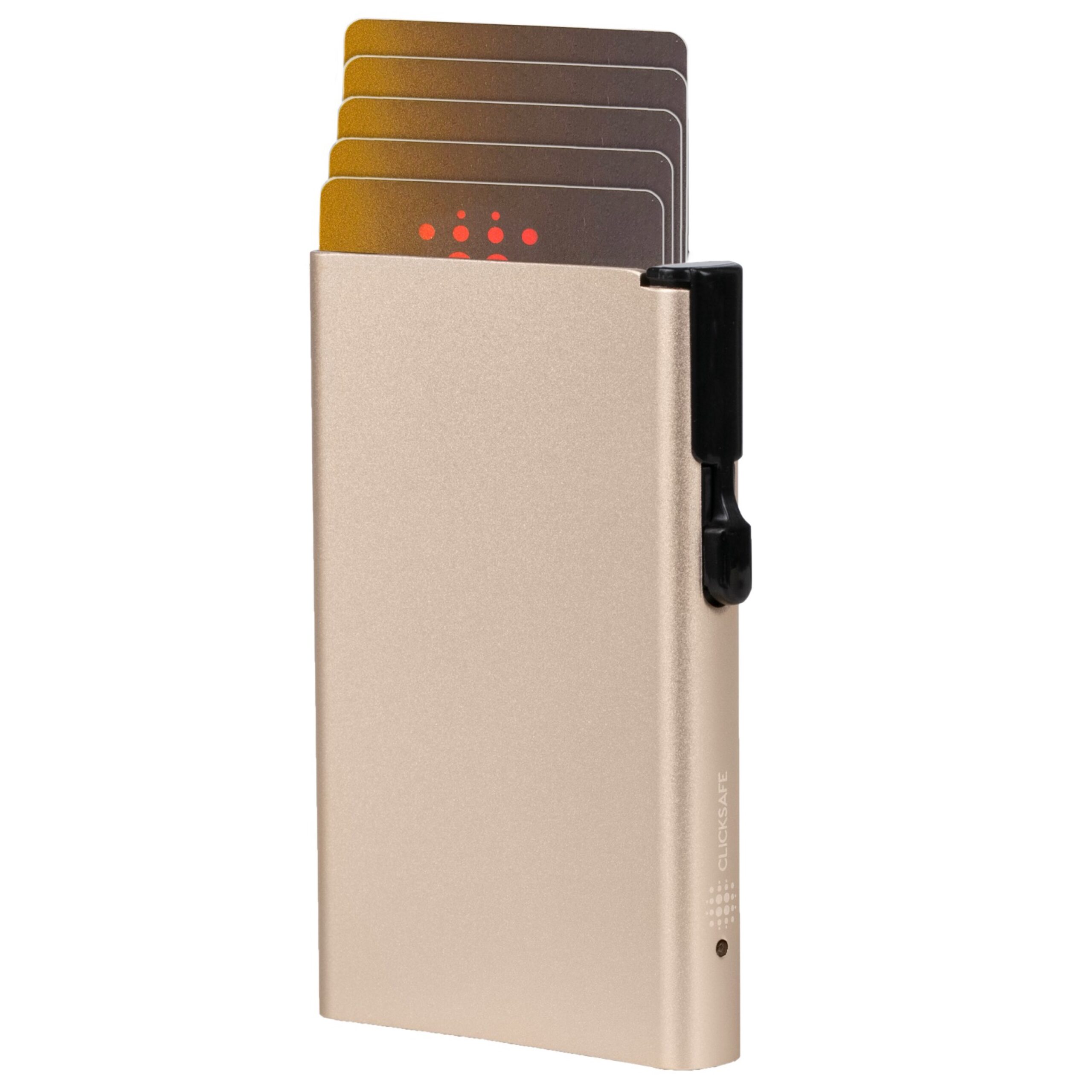 Alumaxx Clicksafe Tresor Kartenetui Alu Champagner