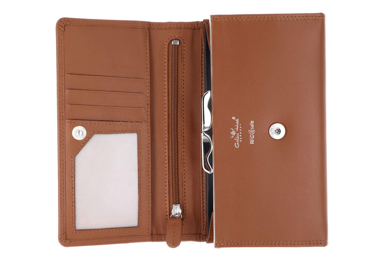 Golden Head Polo 2801 Bügelbörse Cognac RFID Leder