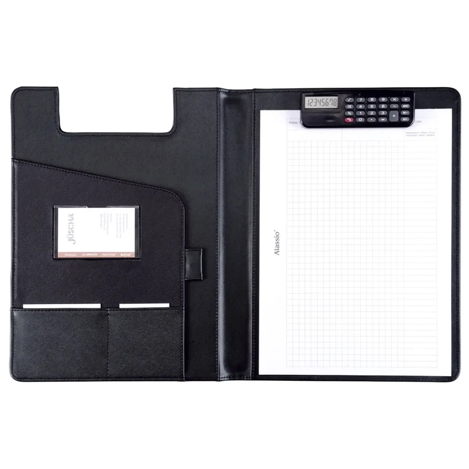 Alumaxx BRESCIA Schreibmappe A4 schwarz mit Rechner