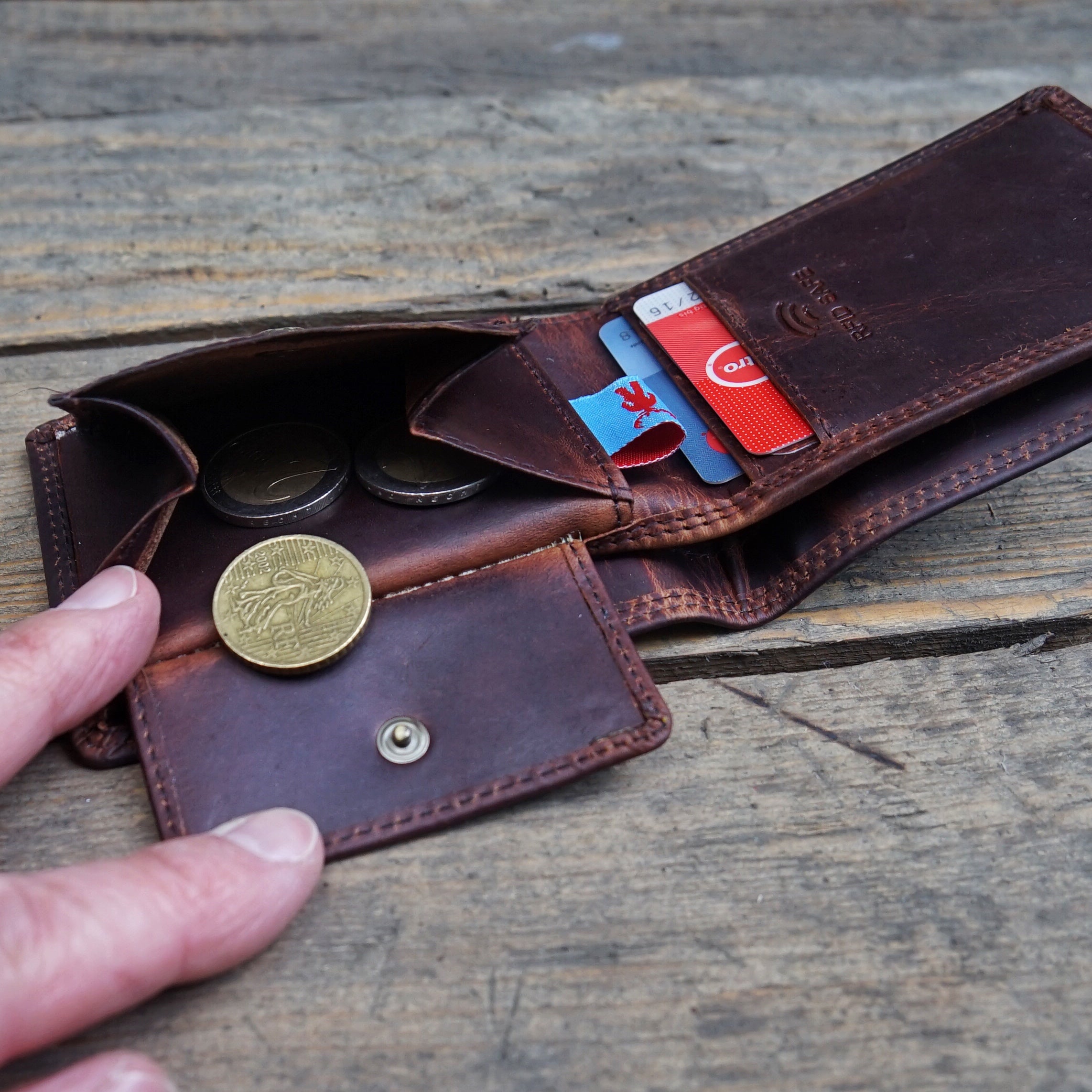 Jack Kinsky Monterey 104 Minibörse Cognac RFID