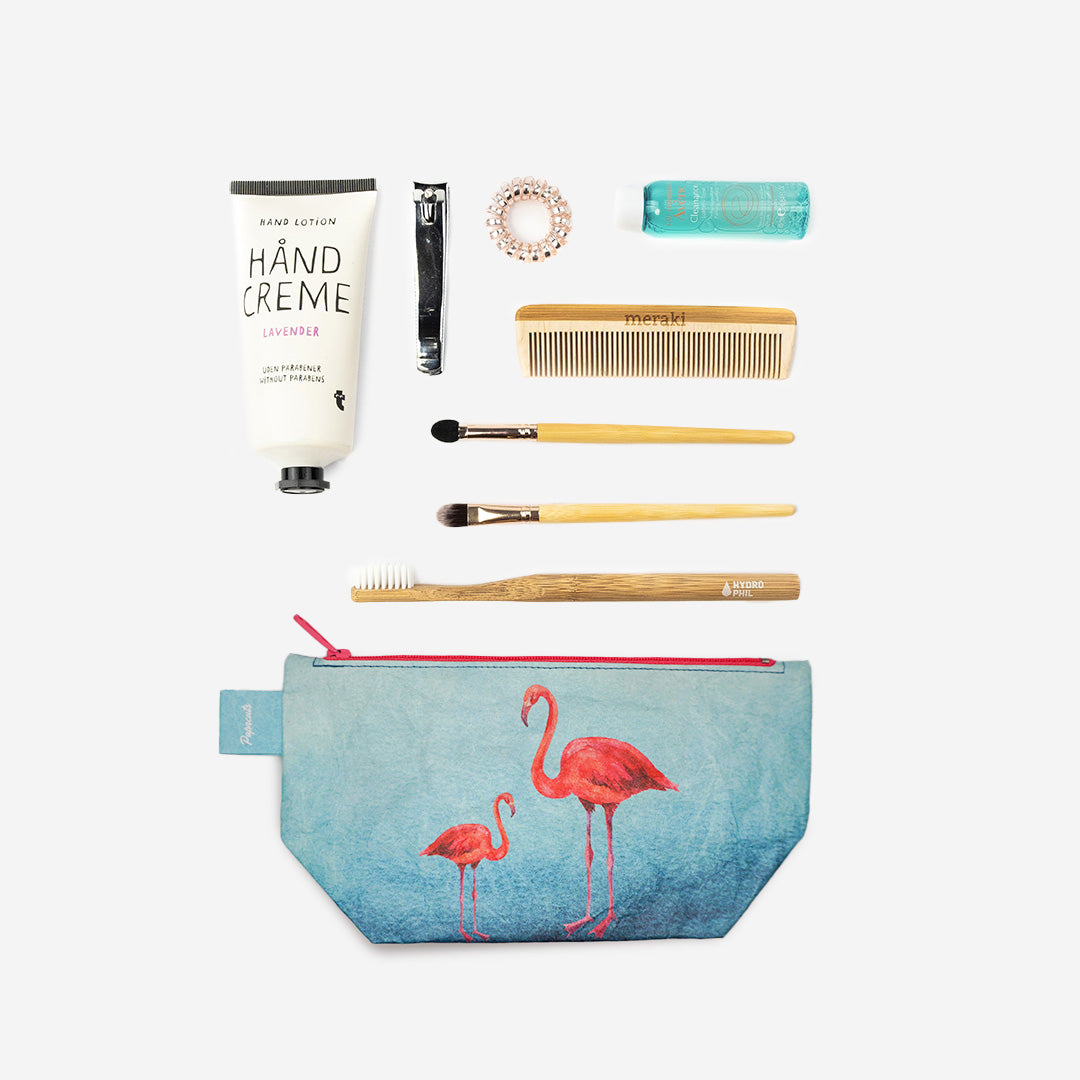 Paprcuts Kosmetiktasche Flamingo Kosmetikbeutel blau pink