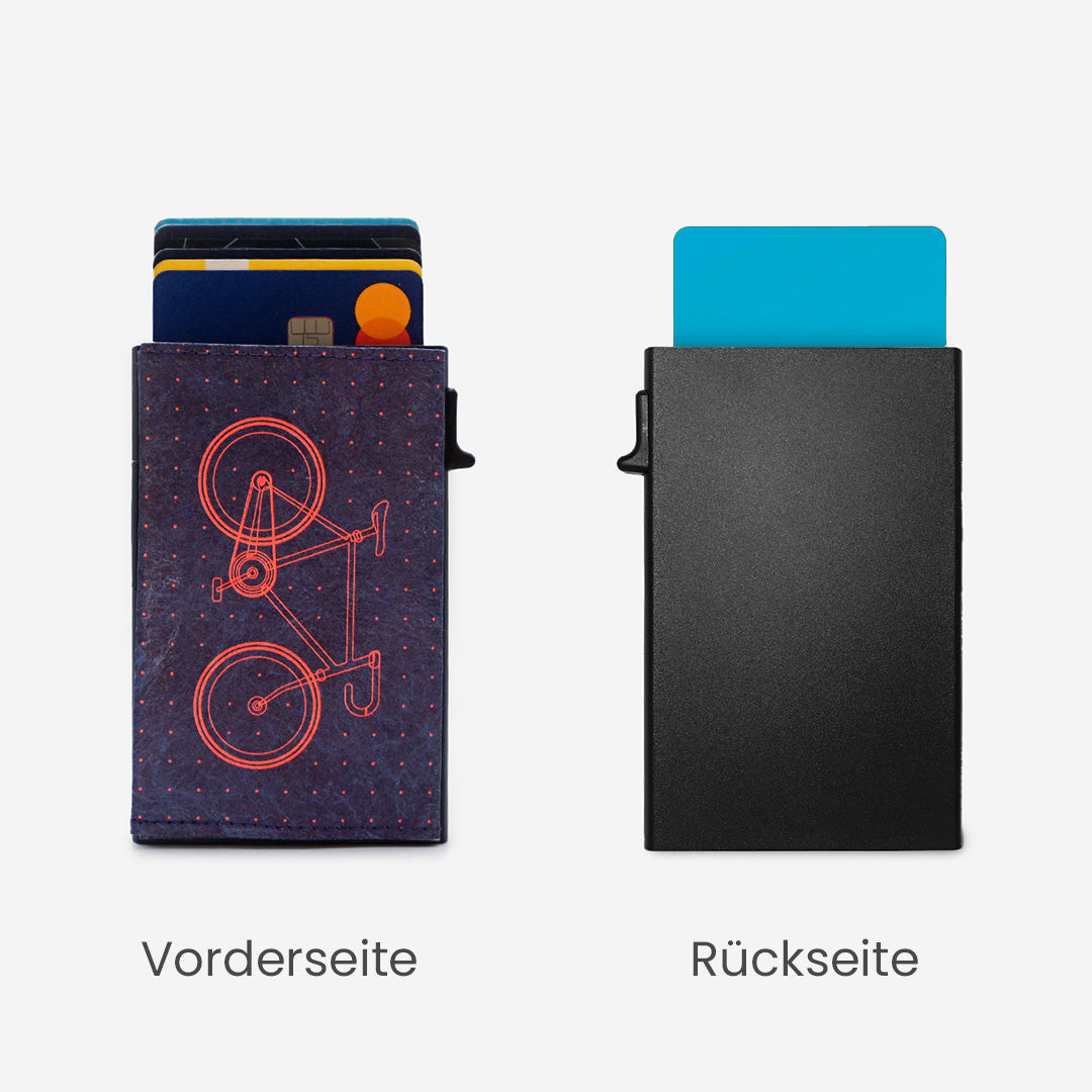 Paprcuts RFID Alu Kartenetui Bike Portemonnaie blau RFID-Schutz