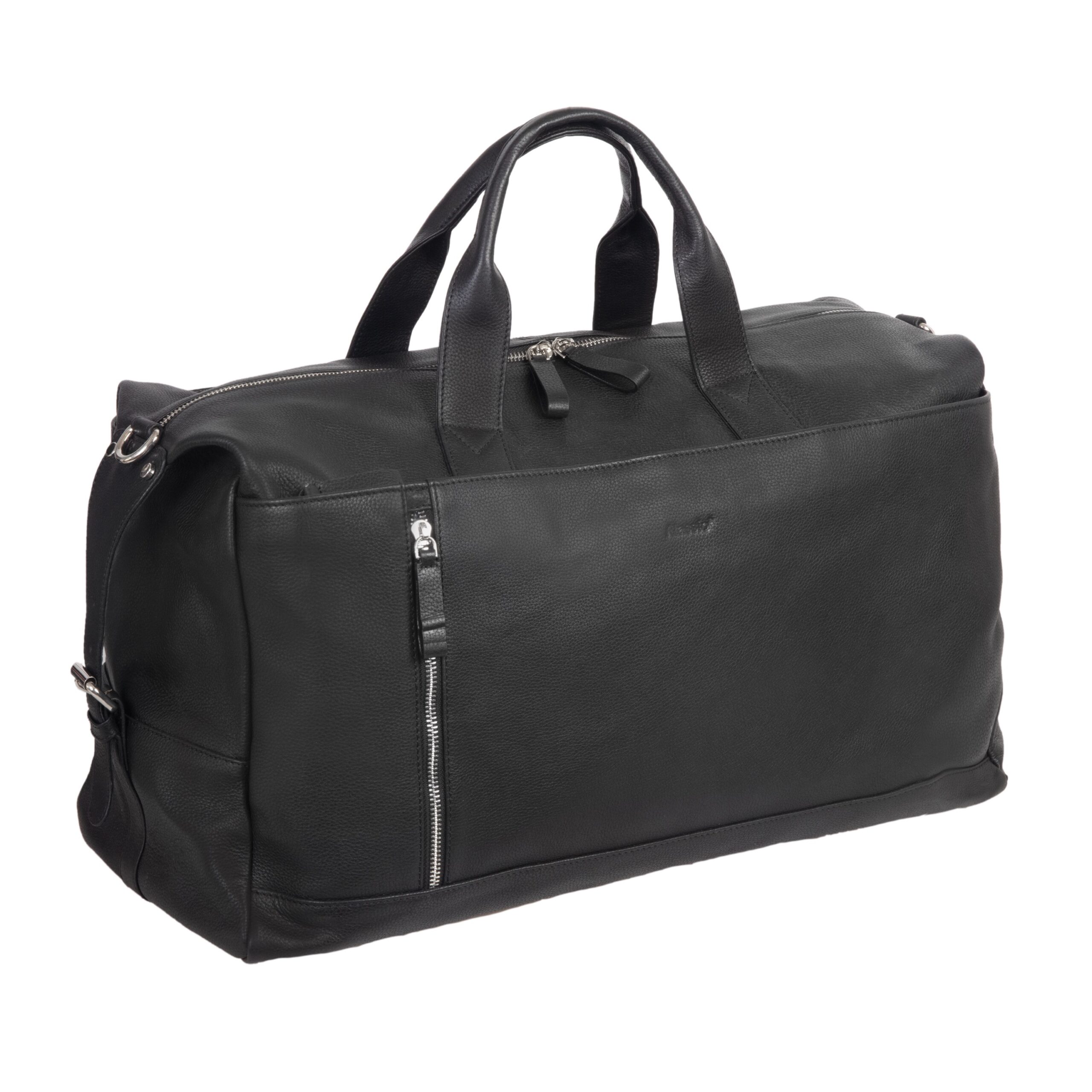 Alumaxx Toro Weekender Reisetasche Schwarz Leder 50 cm