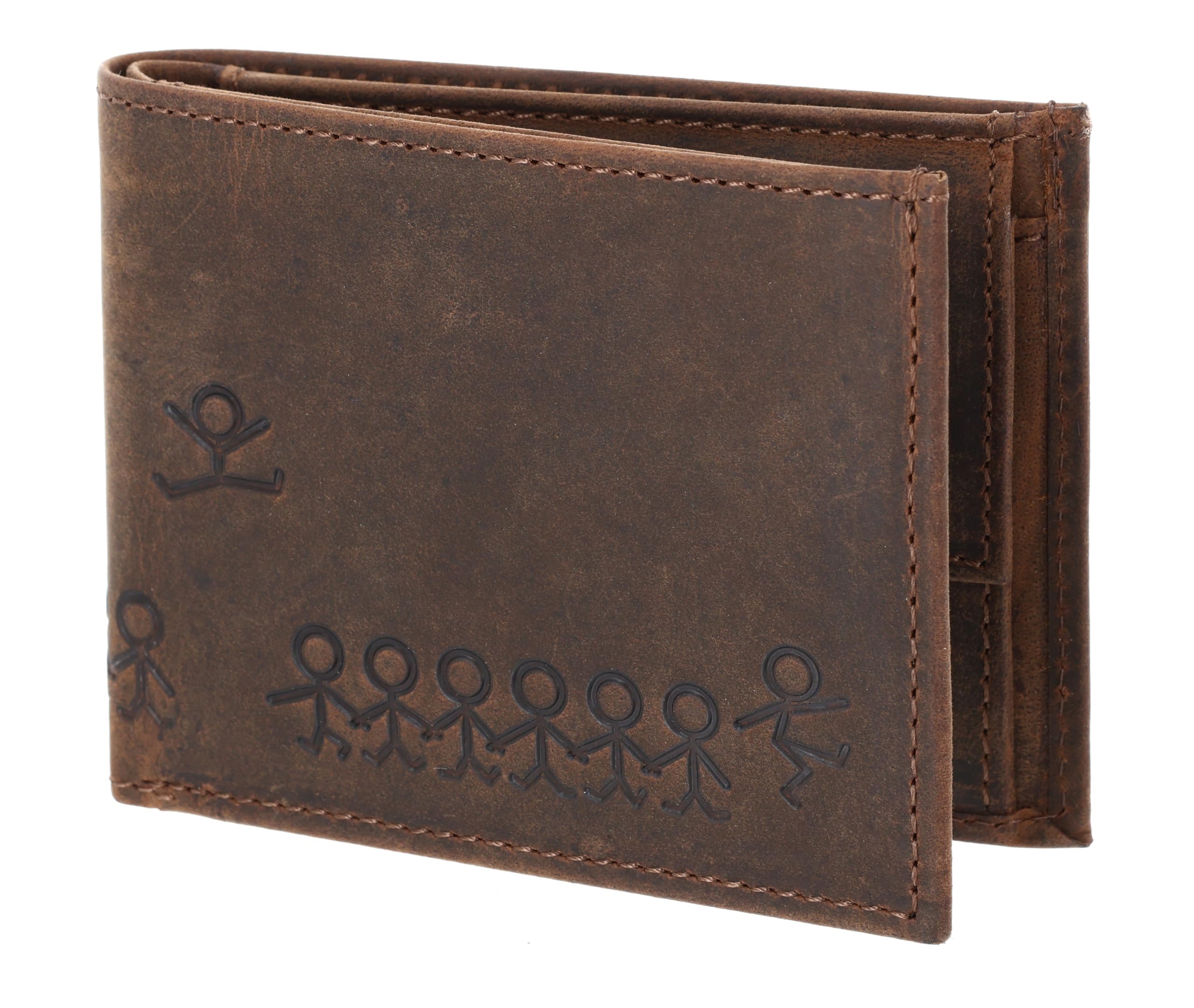 Oxmox Leather Jumping Jack 2.0 Geldbörse Dunkelbraun Vintage RFID