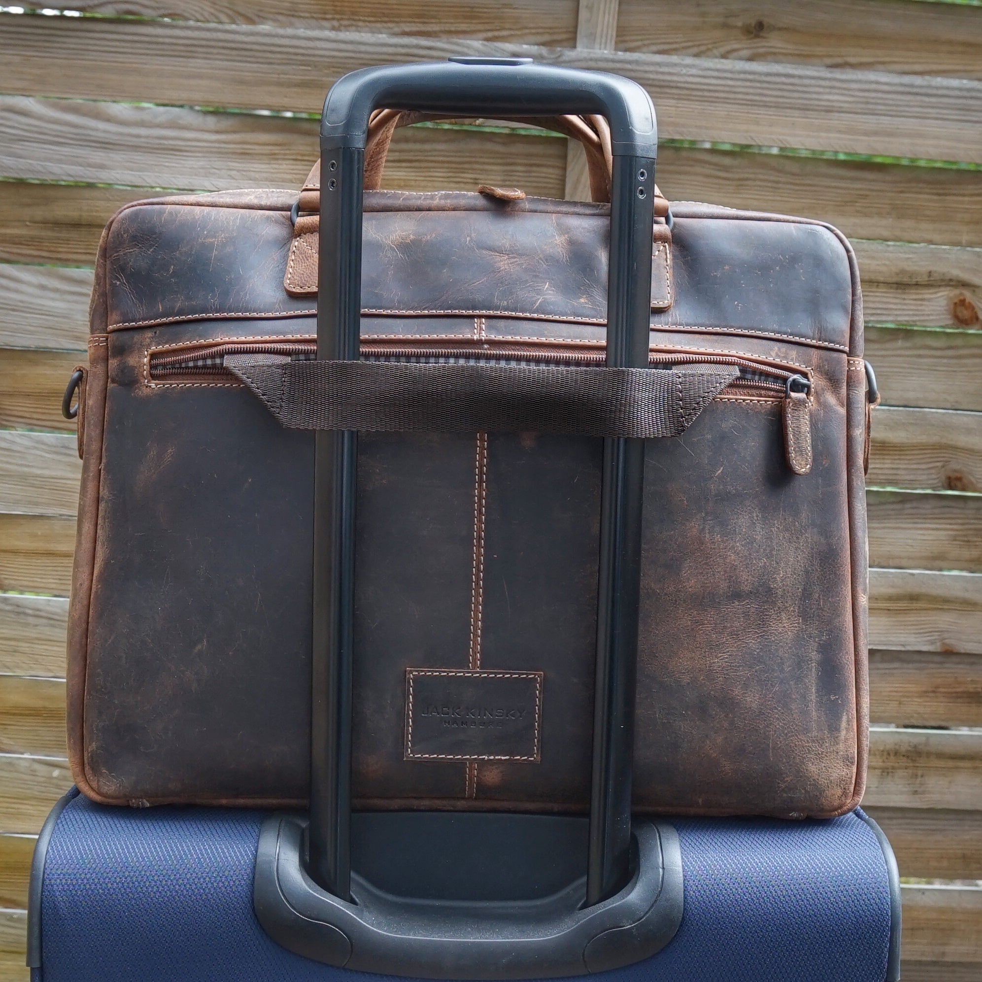 Jack Kinsky Baltimore 8 Aktentasche Cognac Notebookfach