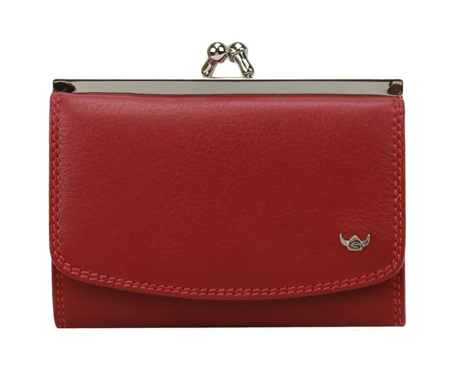 Golden Head Polo French Coin Purse Geldbörse Rot Leder