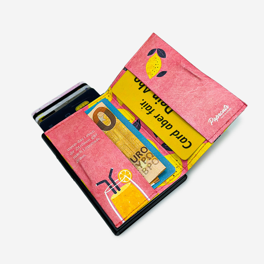 Paprcuts RFID Alu Pink Lemon Reisepasshülle rosa vegan