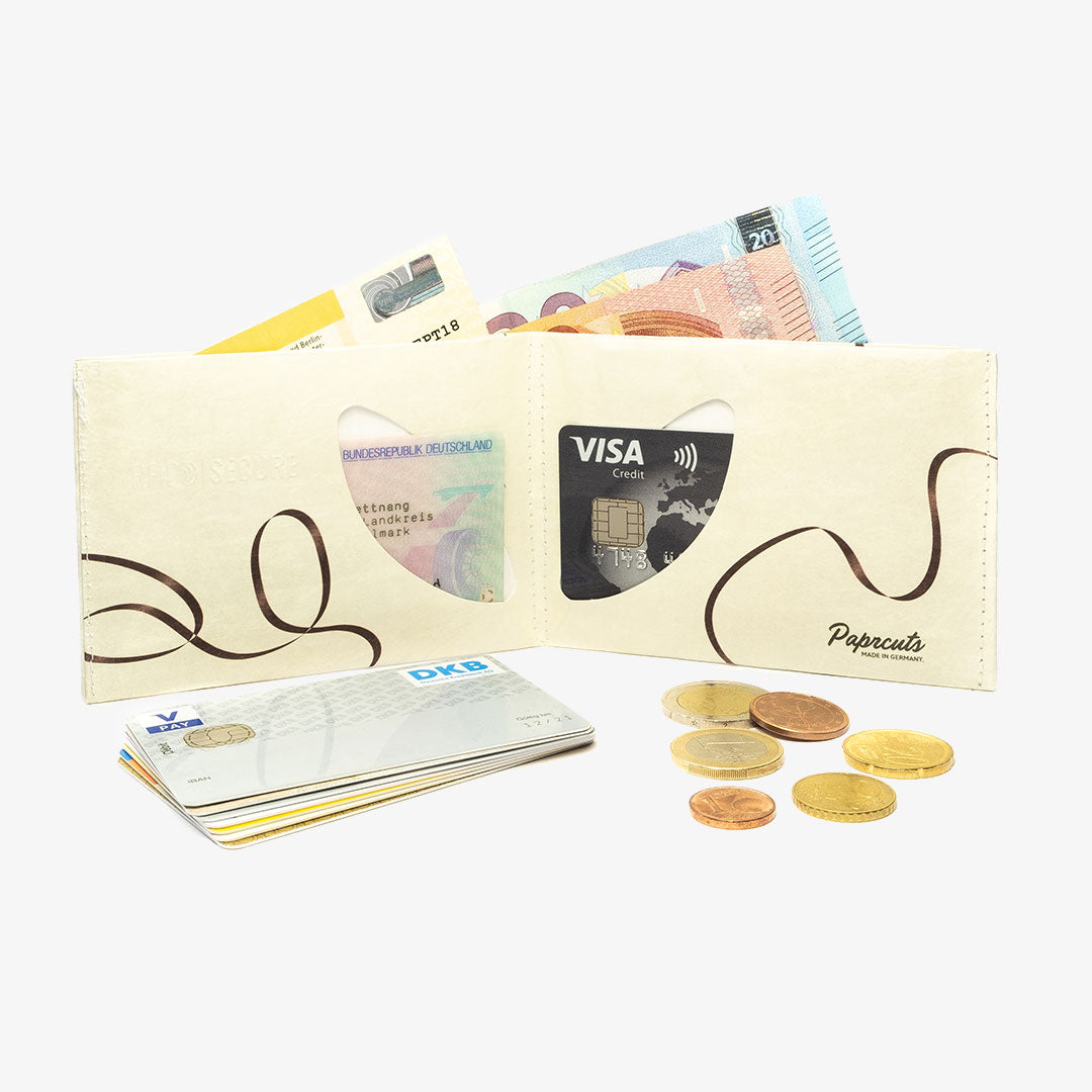 Paprcuts RFID Wallet Portemonnaie Set mit Kulturbeutel