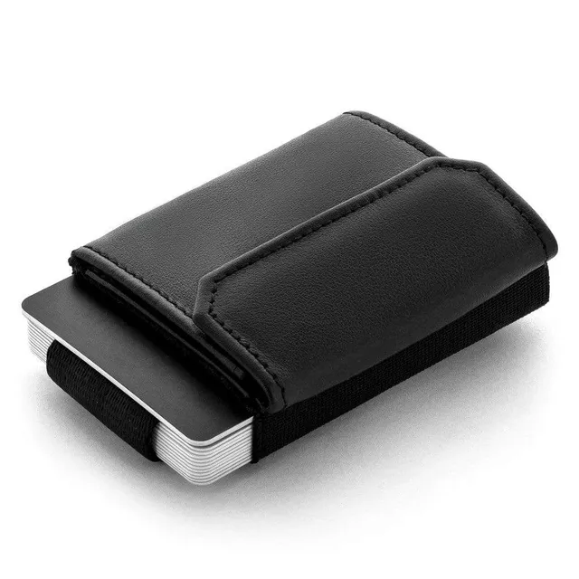 Jaimie Jacobs Nano Boy Pocket Kartenetui Schwarz Rindsleder Münzfach