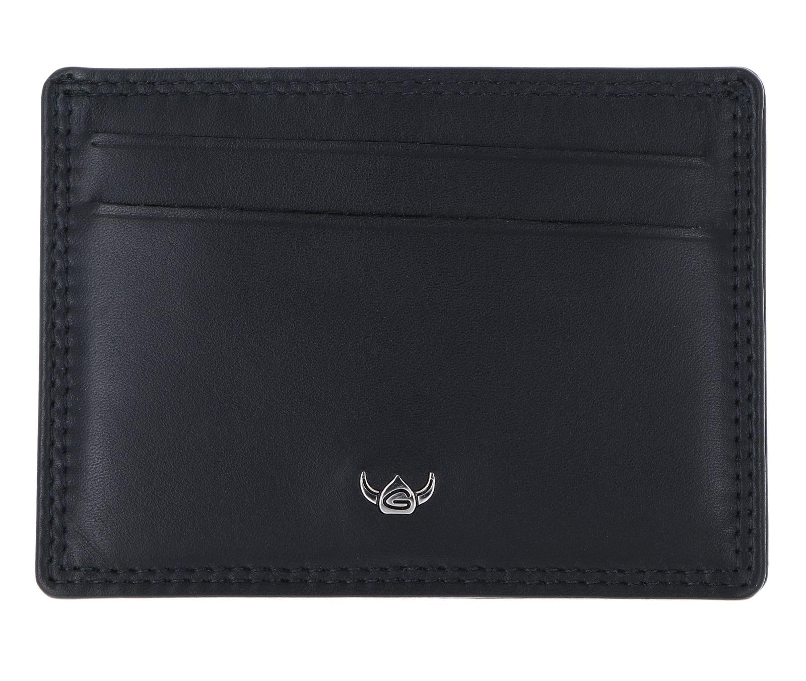 Golden Head Polo 4448 Kartenetui Schwarz RFID Rindsleder Flach