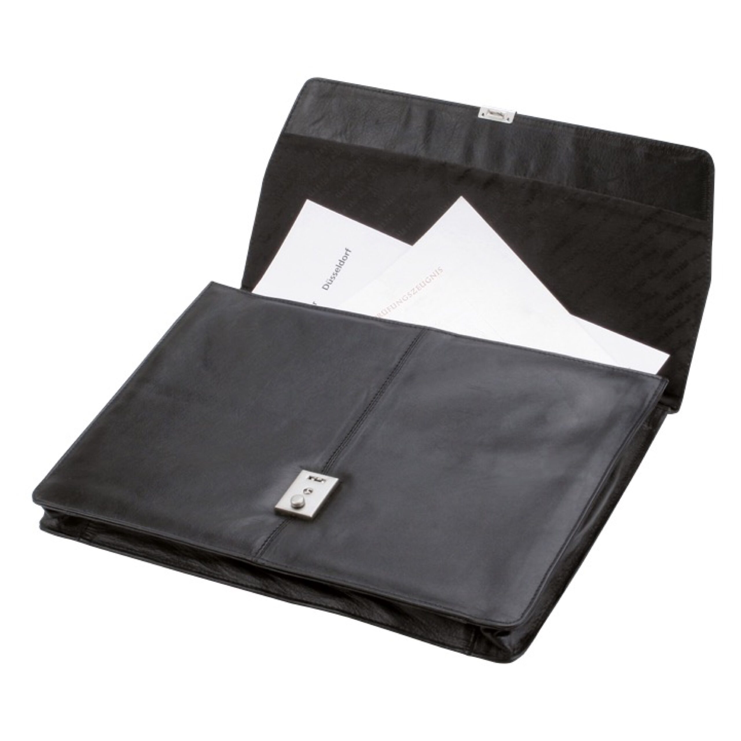 Alumaxx TISSANO Collegemappe Nappaleder schwarz