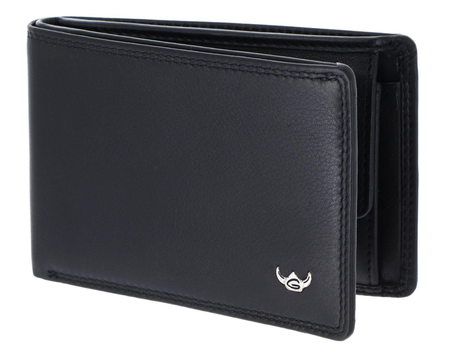 Golden Head Polo 1193 Mini Geldbörse Schwarz Rindsleder Münzfach