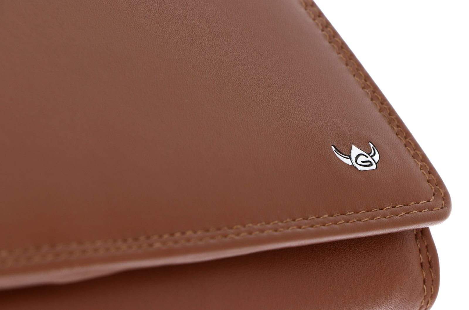 Golden Head Polo 2802 Damenbörse Cognac RFID Querformat