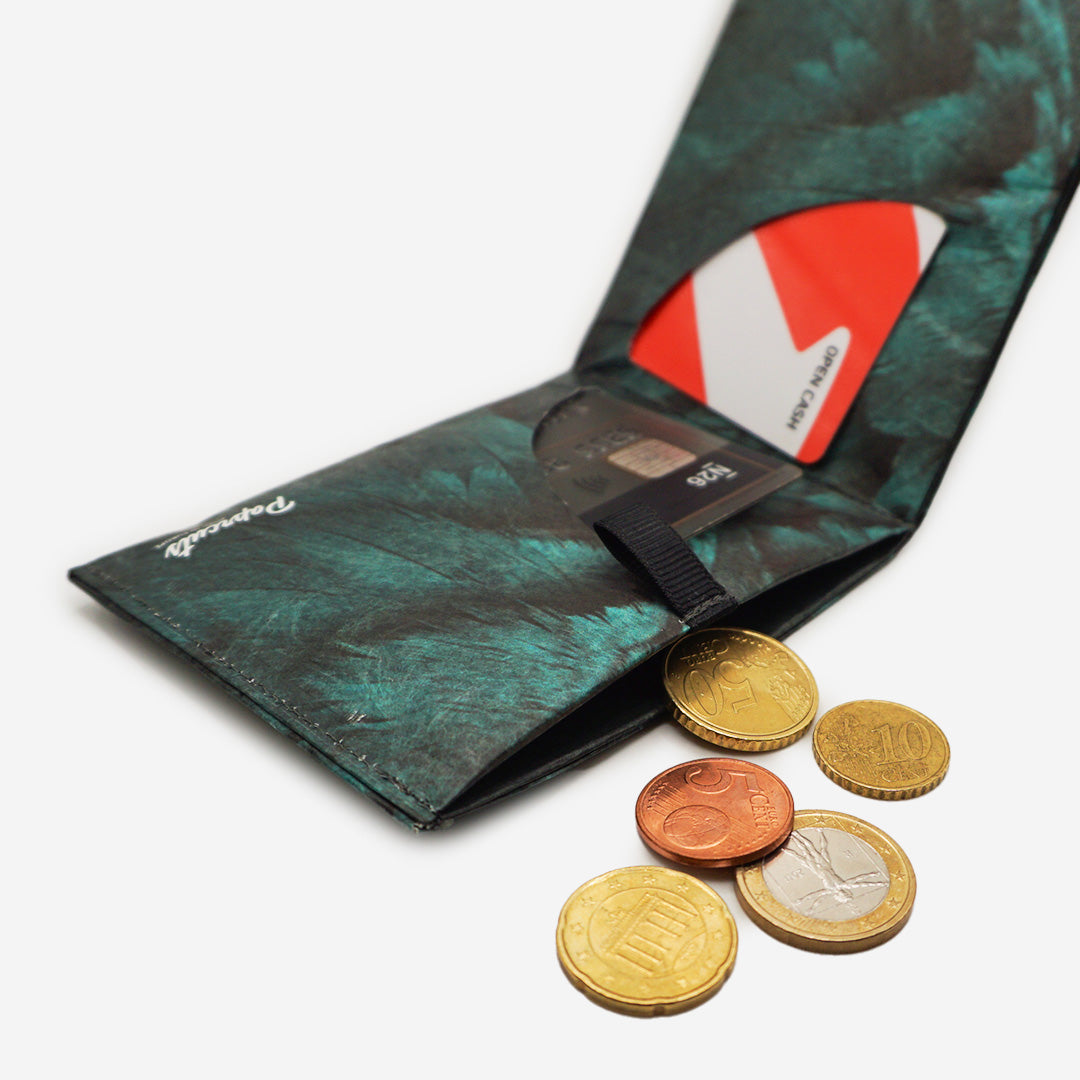 Paprcuts RFID PRO Ara Portemonnaie grün schwarz Tyvek RFID
