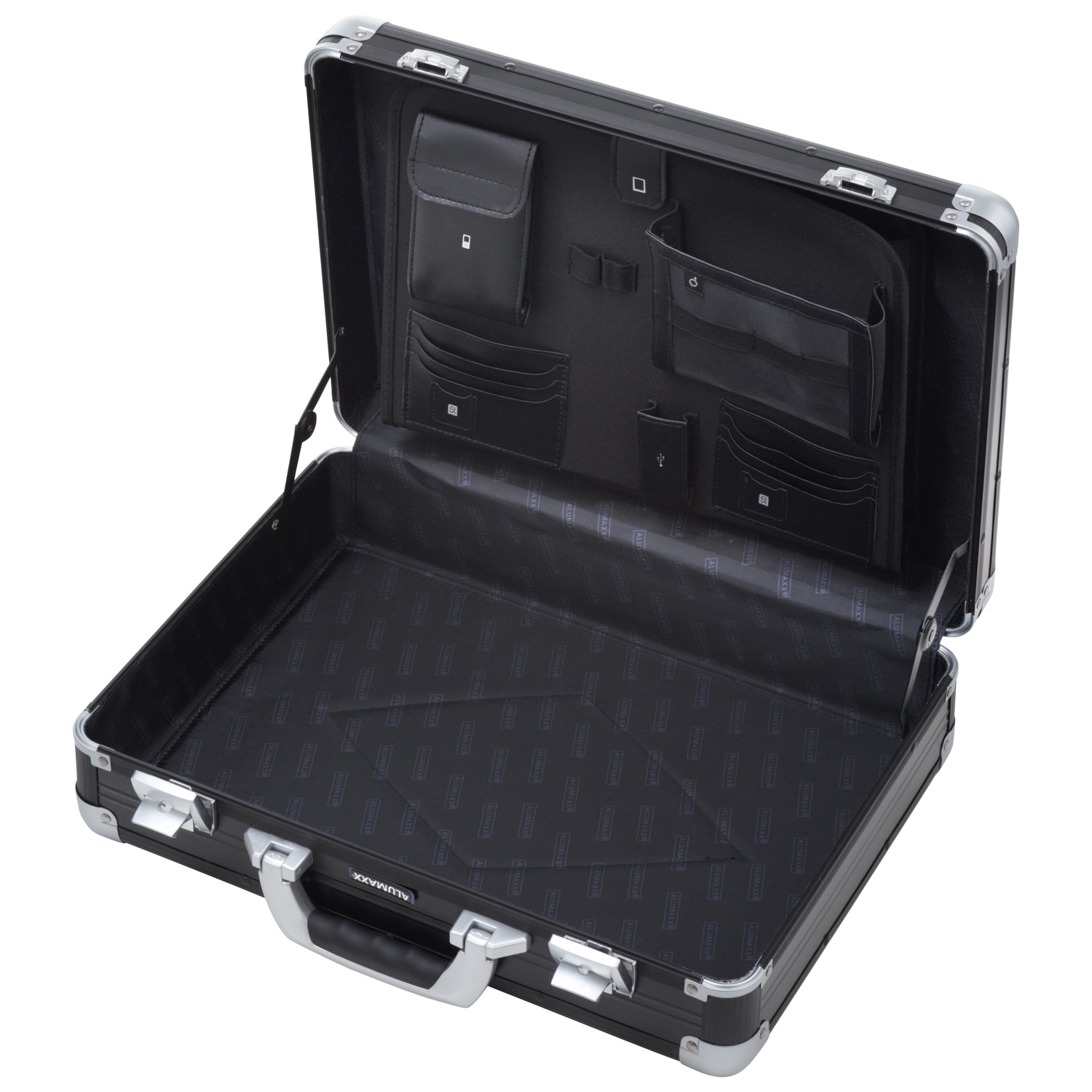 Alumaxx Venture Attaché Laptopkoffer schwarz Zweifachschloss