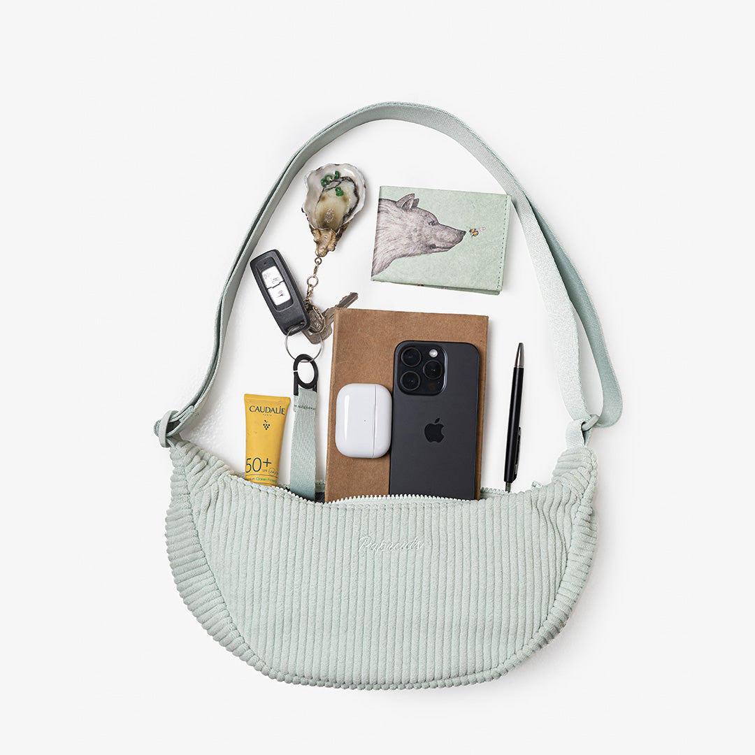 Paprcuts Valencia Roundbag Cord Mint Green vegan